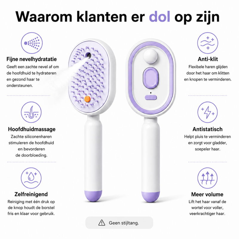 Zachte Massage Haarborstel