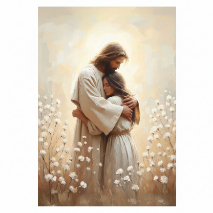 De Omhelzing van Jezus Canvas
